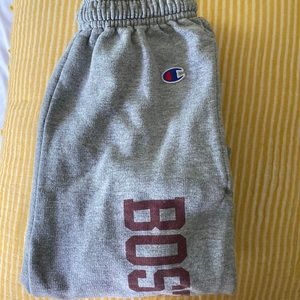 champion boston college gray sweatpants (xs)